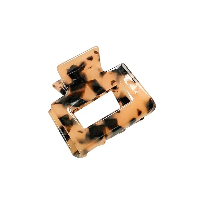 Trendy Woman's Acetate Hair Claws Crab Clamps Charm Solid Color Leopard Lady Small Size Hair Clips Headdress Hair Styling Tool