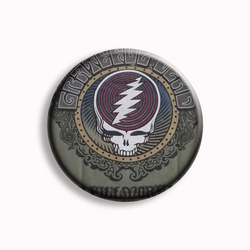 Psychedelic Grateful Dead Band Soft Button Pin Rock Punk 3d Dancing Bears Aesthetic Classic Brooch Badge Bag Decor Fans Collect