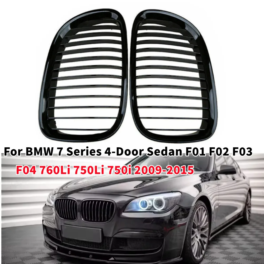 

For BMW 7 Series 4-Door Sedan F01 F02 F03 F04 760Li 750Li 750i 2009-15 Front Kidney Bumper Racing Grille Mesh Single Line Grill