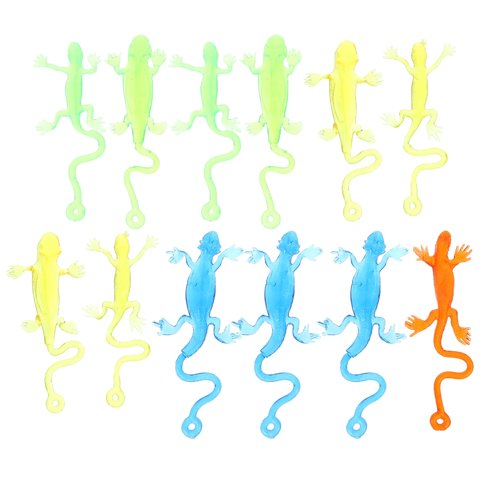 12 Pcs Toy Lizard Sticky Plaything Stretchable Imaginative Elastic Decompression Funny Stretchy Cabrite Child