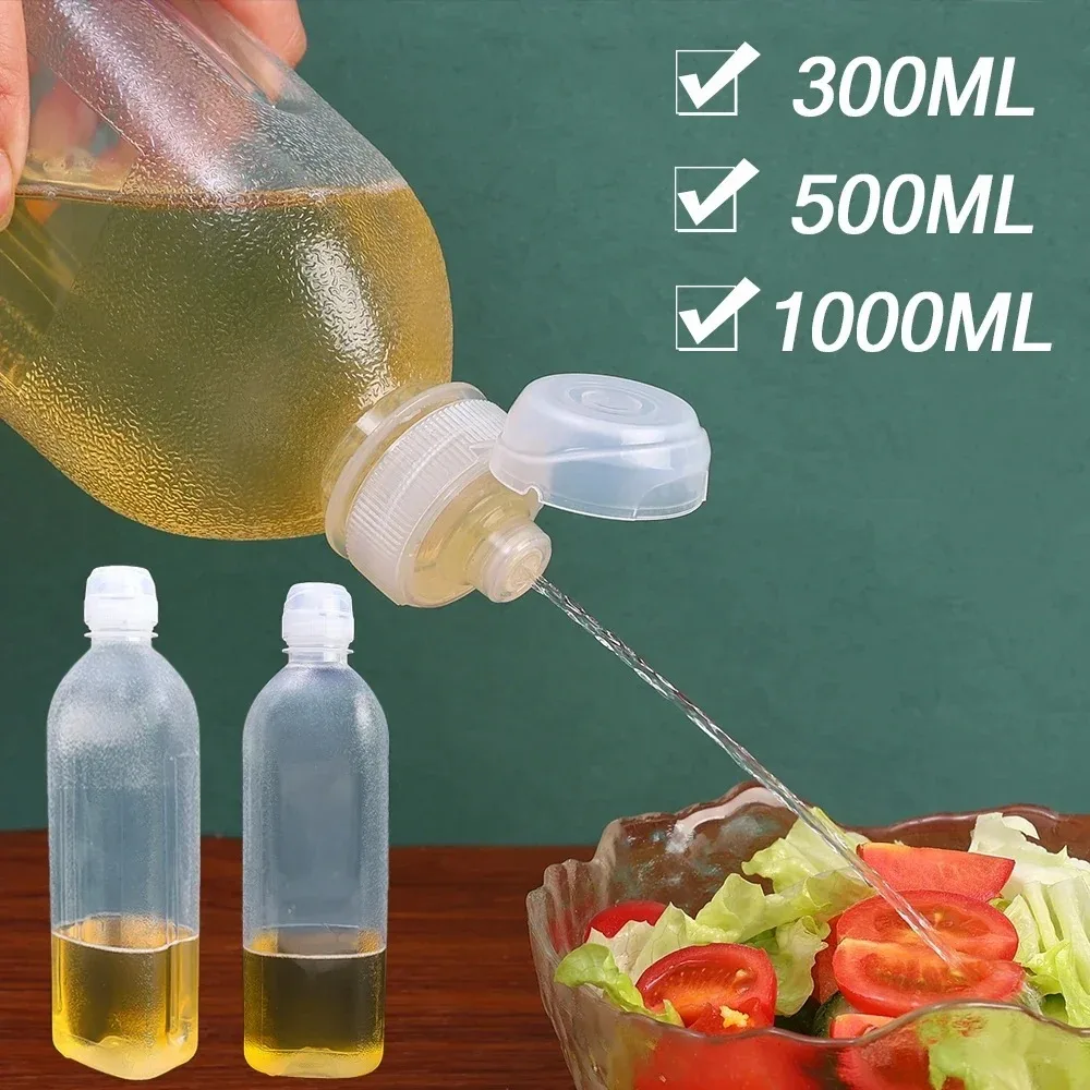 1000ML Kitchen Squeeze Seasoning Bottles Multifunction Sauce Oil Bottle Screaming Oil Control Bottle High Temperature Resistance