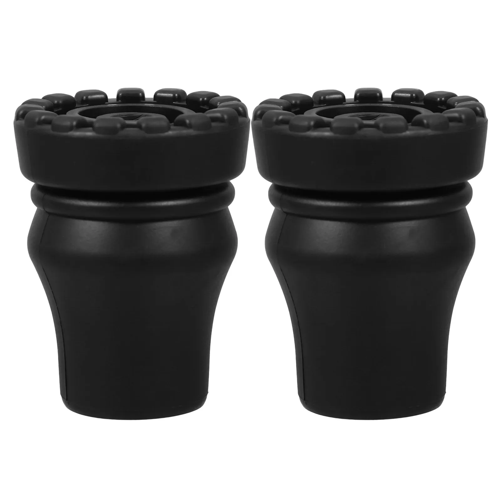 2Pcs Non-Slip Rubber Cane Tips Black 22Mm Heavy Duty Replacement Feet for Walking Stick Hiking Crutches Stability Safety
