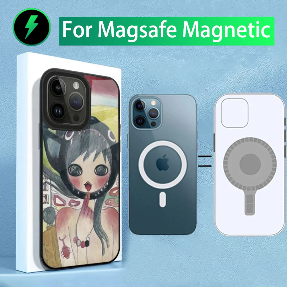 A-Aya Takano Japanese painter Phone Case For iPhone 15,14,13,12,11,Plus,Pro,Max Mini Magsafe Magnetic Wireless Charging