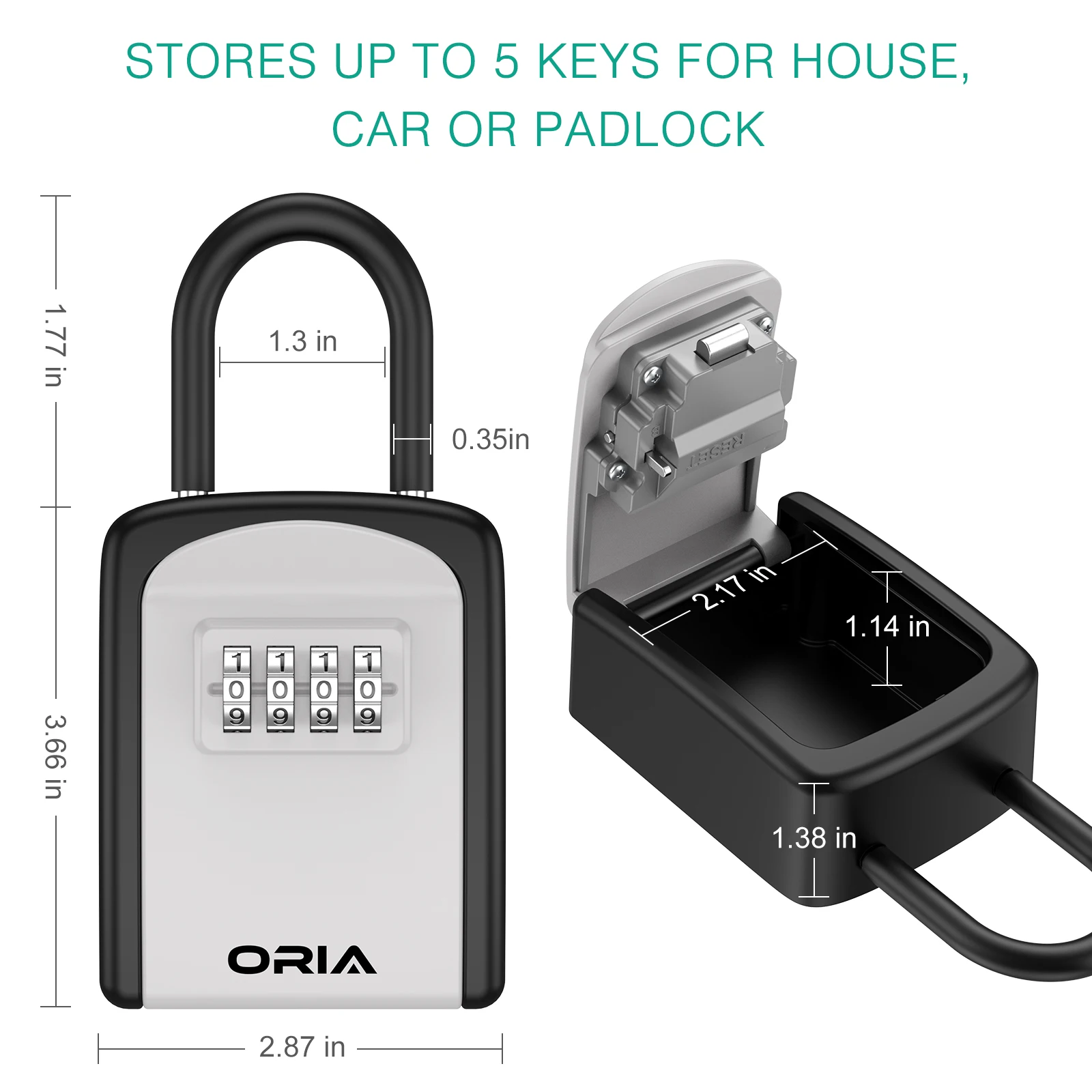 New 2PCS Outdoor Password Key Box Waterproof Key Safe Lock Box Key Code Box Key Storage Lock Box 4 Digit Combination Boxs