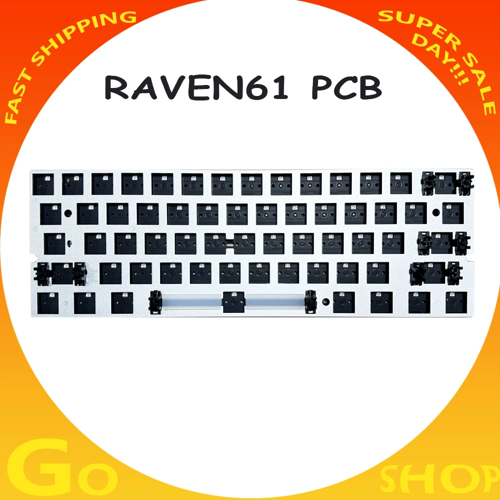 

Teamwolf Raven61 Keyboard Inner Container Pcb Rgb Wried Gaming Keyboard RT adjustable Hot Swap Custom Keyboard accessories gift