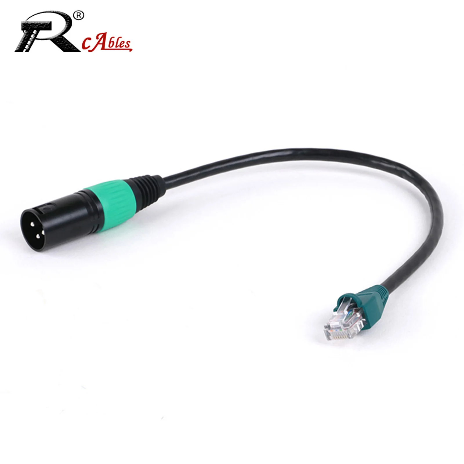 

Multi Color 3Pin DMX XLR Male Connectors to RJ45 Male Plug Adapter CAT5 CAT6 Cable for Stage light and Recording Studio 0.3M-20M