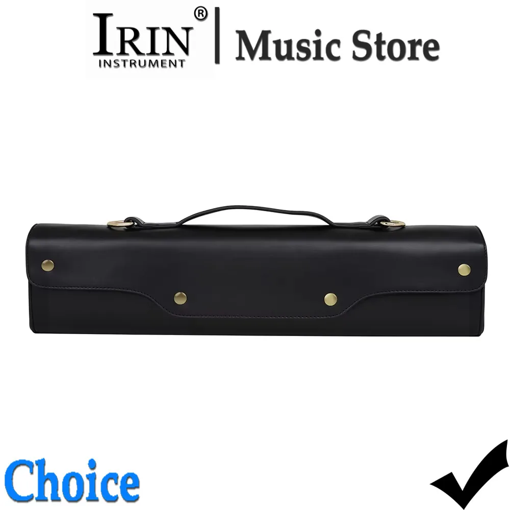 IRIN 17 Holes Flute Case Storage Box Portable Leather Bag With Non-woven Fabric Shoulder Bag Woodwind Musical Instrument Parts