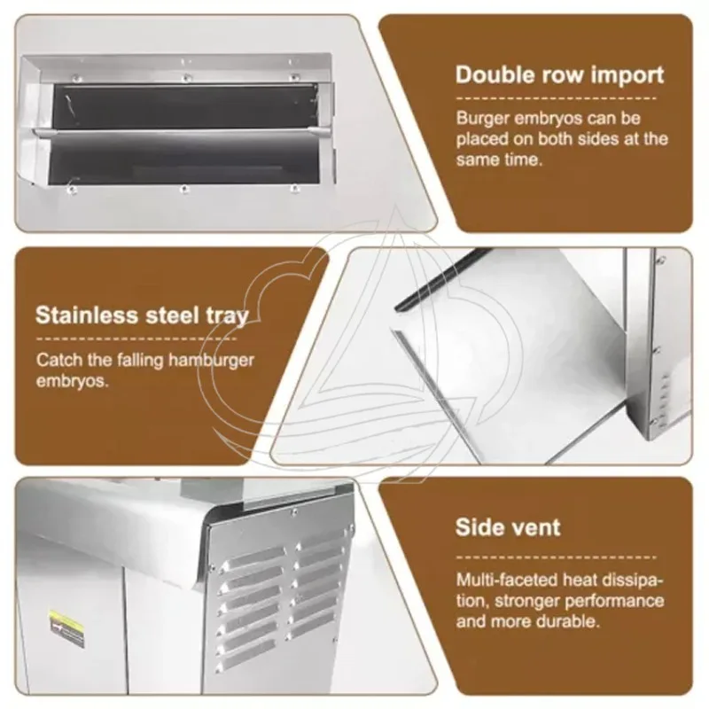 

Vertical Conveyor Commercial Bun Toaster Adjustable Thermostat