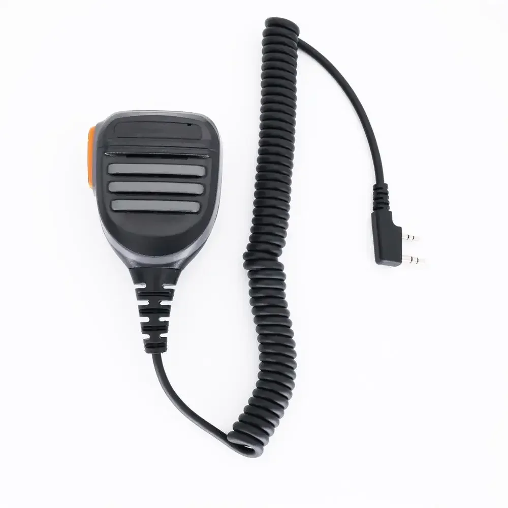 Panel logam tipe 2 Pin K, MIK jarak jauh, Speaker tahan air genggam untuk BAOFENG UV-5R 888S, UV-S9 UV-82, Radio KWEWOOD TYT