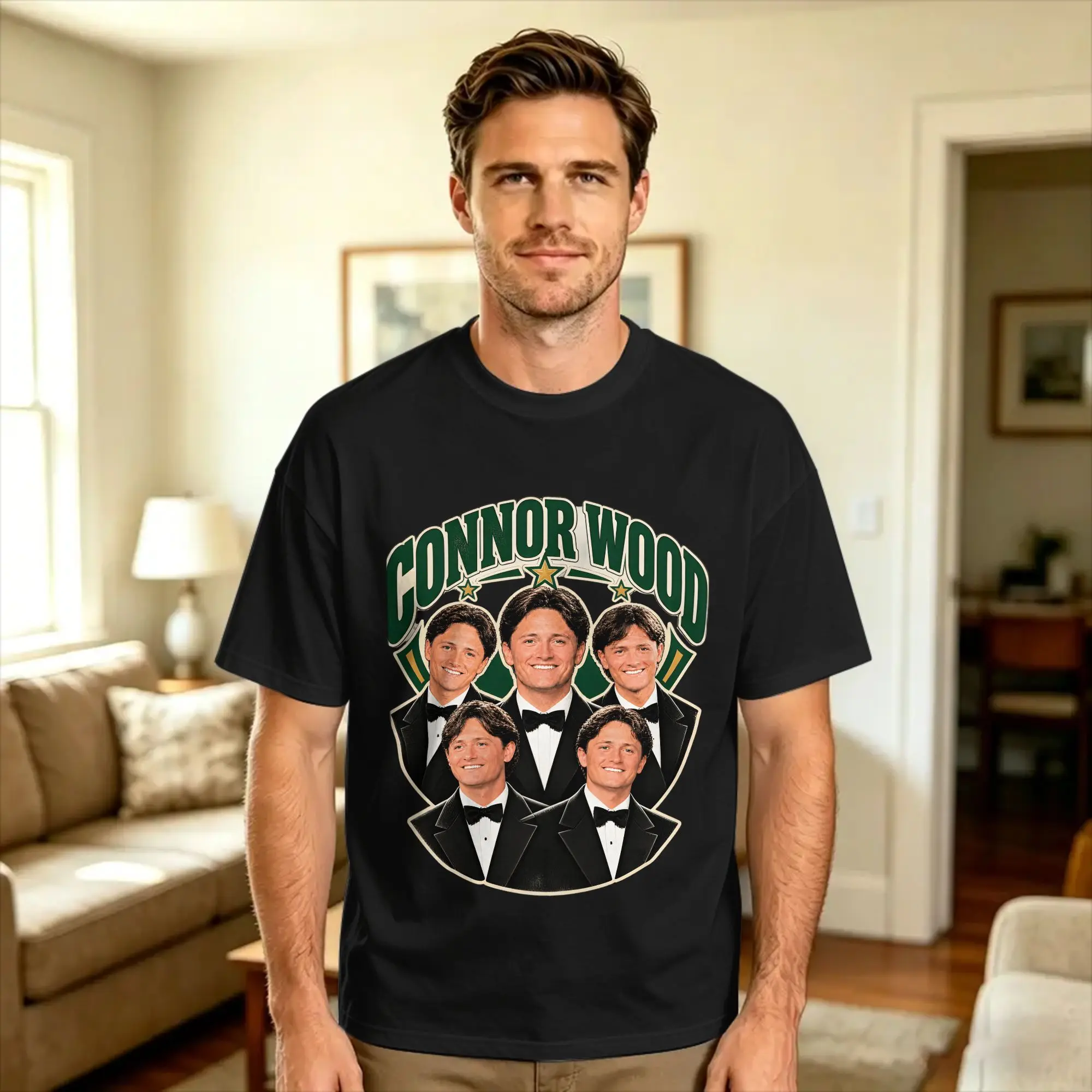 Vintage T-Shirt Connor Wood Pure Cotton T-Shirts  Hip Hop Tshirt for Men's Summer Y2K Basic Casual Short Sleeve Tees,