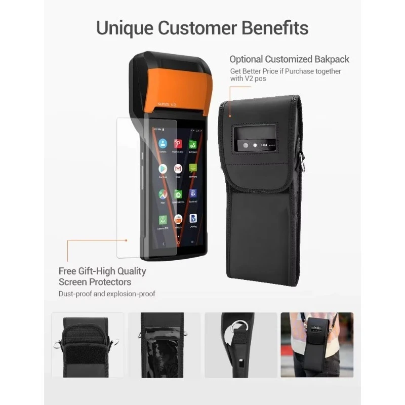 ماكينة نقاط البيع لفواتير 4G Wifi ماكينة تسجيل النقود المحمولة نقطة نهاية Pos للبيع بالتجزئة #5