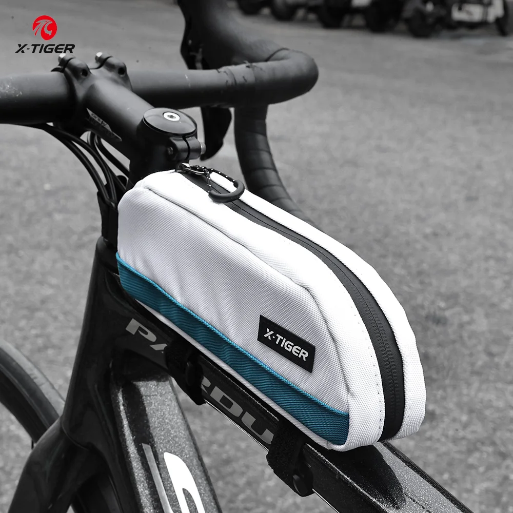 X-TIGER Fahrrad-Oberrohrtasche, tragbare Nylon-Fahrradtasche für Mountainbikes und Rennräder, robuste Rahmentasche für den Vorderrohr, Fahrradtasche für Telefon und Werkzeug