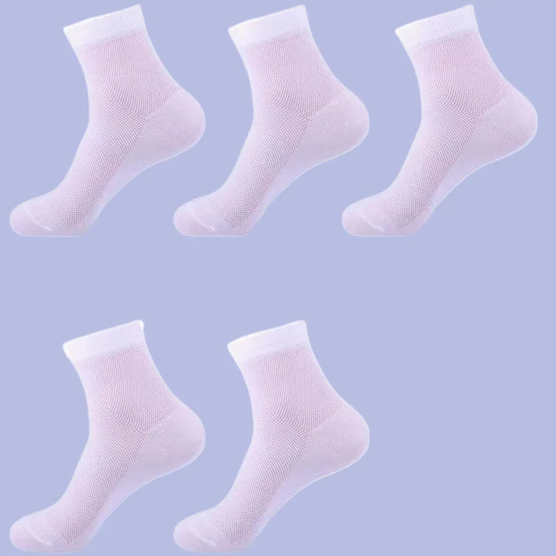 5/10 Pairs 2024 New High Quality Men's Mid-Tube Extra Large Size Plus Size Mesh Thin Mid-Tube Men's Socks Big Feet Socks