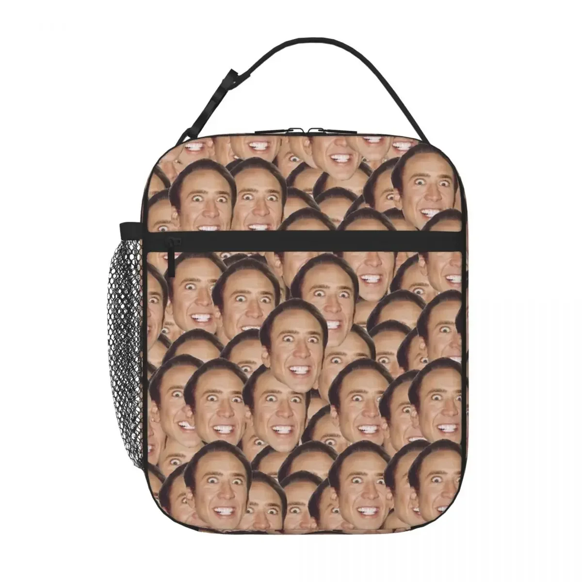 

Nicolas Cage Meme Insulated Lunch Bags Cooler Bag Reusable Portable Tote Lunch Box Food Bag School Travel