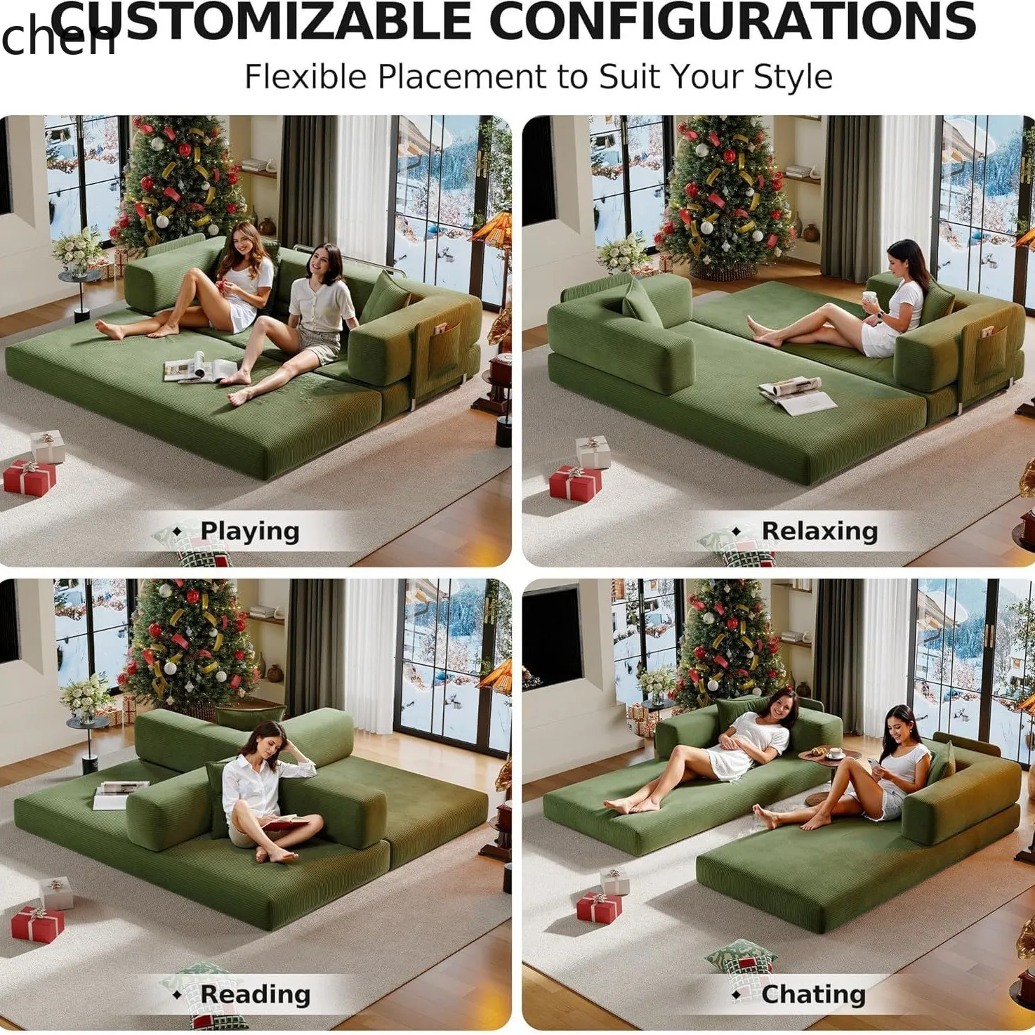 Hxl sponge compression bed corduroy all-in-one dual-use sofa bed