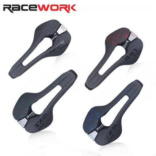 Sillín de bicicleta RACEWORK MTB, asiento de carreras para bicicleta de montaña y carretera, sillines profesionales ultraligeros para triatlón TT, piezas de ciclismo
