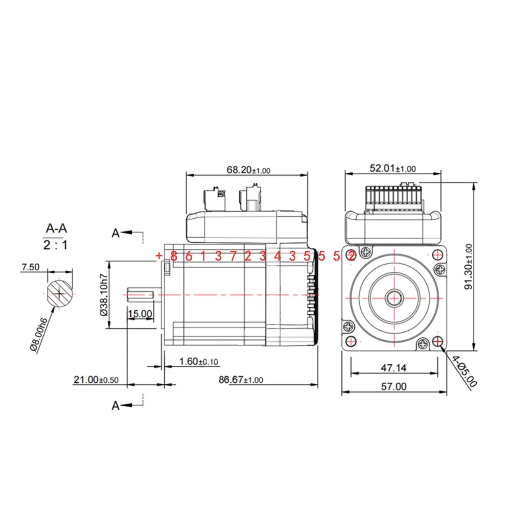 Imagem -02 - Jmc-deslizante Integrado Híbrido do Laço Fechado Motorista do Servo Motor Fases Nema23 1n.m 01500rpm 36vdc Ihss5736-10 para o Cnc