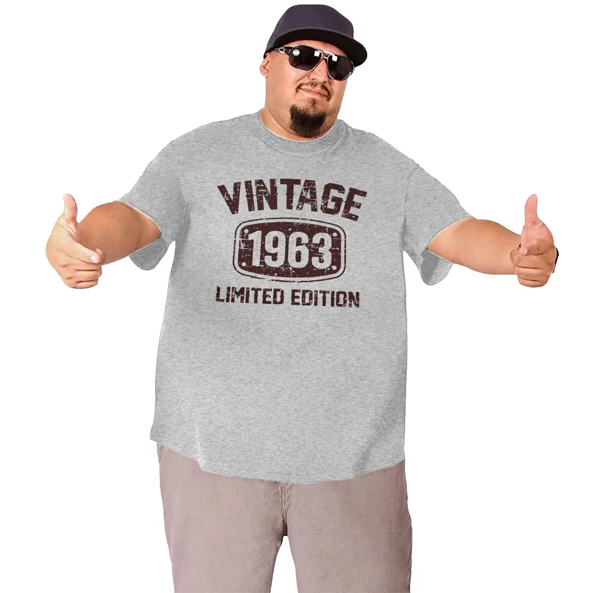 Men T-Shirts 60 Years Old Vintage 1963 Cotton Big Tall Tee Shirt Limited Edition 60th Birthday T Shirt Oversized 4XL 5XL 6XL Top