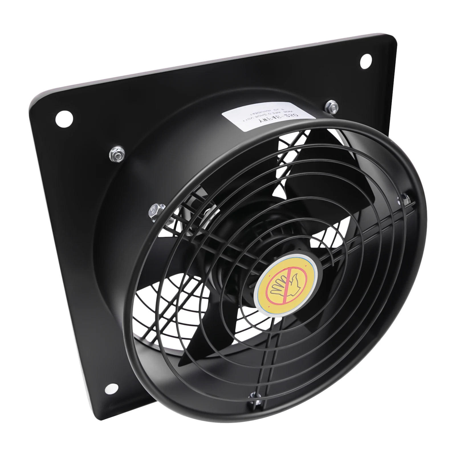 Ventilador industrial do extrator com placa, Metal Carbono Axial, Ventilador Comercial, 110V, 250mm