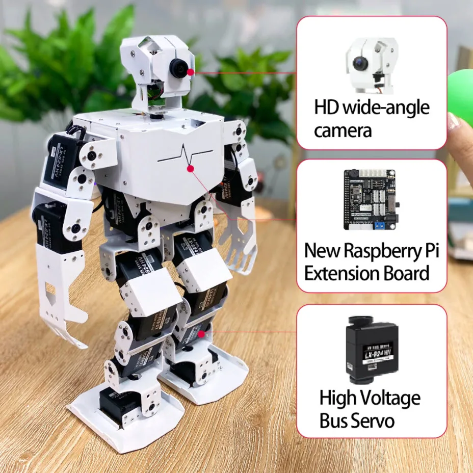 Robot TonyPi with HD Camera Toy Robot Walking and Dancing Robot Support Multiple Control Methods