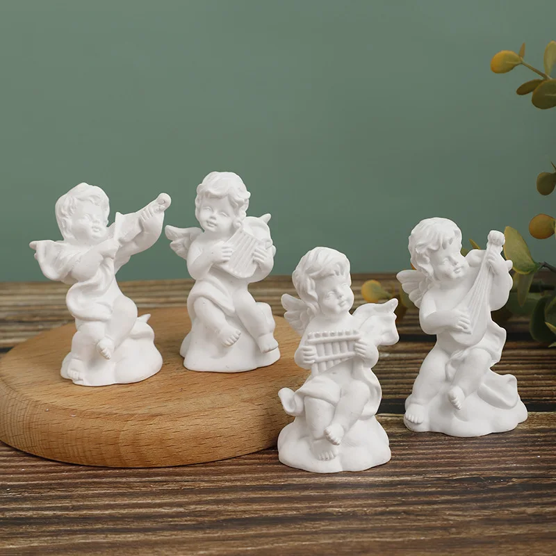 Ins-Style Mini Engel-Figur aus Kunstharz für Schreibtisch-Dekoration und Fotografie-Hintergrund
