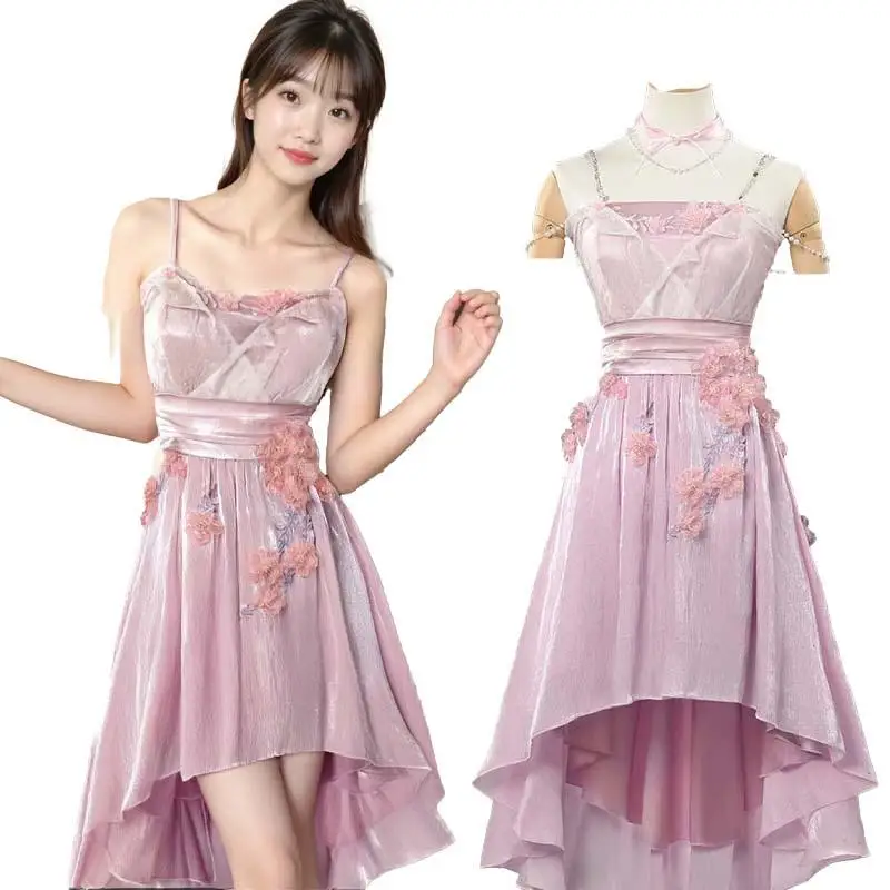 

Game Character Flowers Cosplay Costumes Pink Dress for Women Role Play Outfits Halloween Birthday Carnival Party Dresses