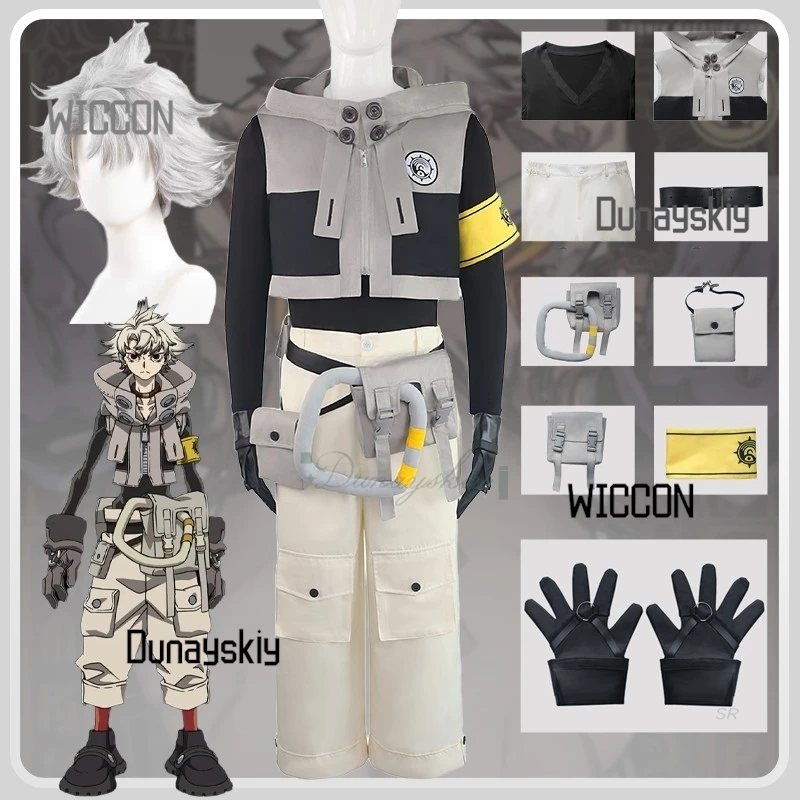 

Аниме GACHIAKUUUTA Rudo Косплей Костюм Косплей Парик Куртка Сумка Akuta Cleaners Униформа Хэллоуин Вечеринка для Женщин Мужчин Карнавал