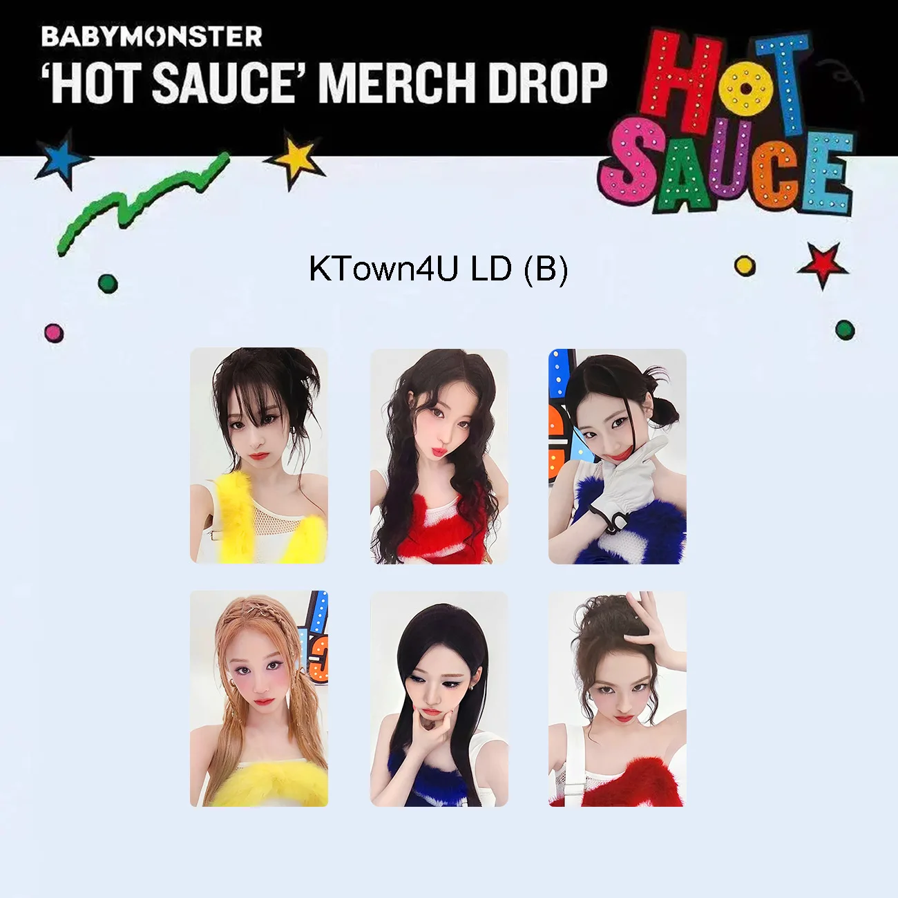 Kpop BABYMONSTER الرقمية واحدة صلصة ساخنة بطاقة صغيرة K4 RAM AHYEON RORA ASA RUKA CHIQUITA PHARITA ألبوم الموضة بطاقات الصور هدية