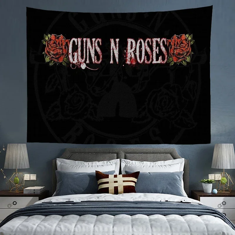 Guns N\' Roses Tapestries Home Decor Wall Hanging Carpets Bedroom Background Friend Gift