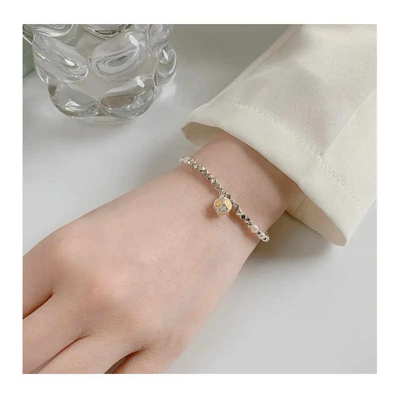 

Kalaini Broken Silver Bracelet Three-color Selection Korean Version Personalized Wind Bracelet Bracelet