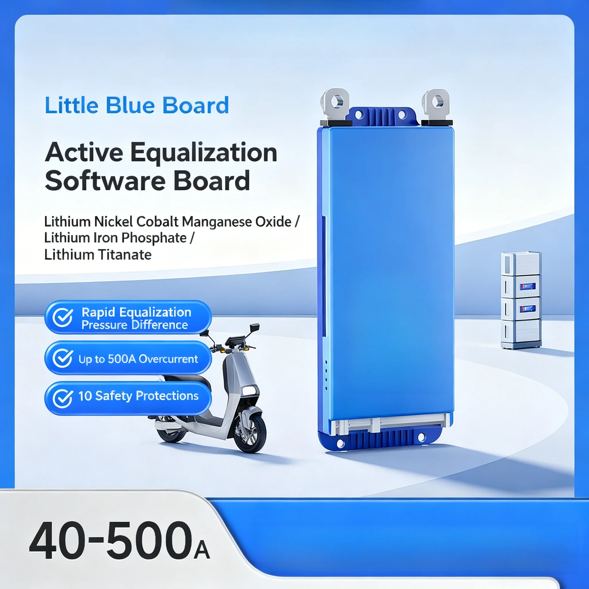 

4S-8S Li-ion/LiFePO4 Smart BMS with Bluetooth & Active Balance 12V-72V for E-Bike/E-Scooter Overcharge/Short Circuit Protection
