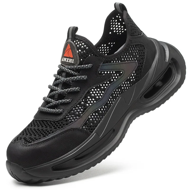 

summer breathable work shoes with iron toe anti puncture security shoes work sneakers for men anti-slip Lightweight safety shoes