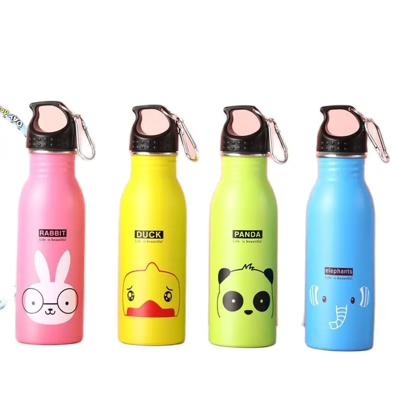 500ml Stainless Steel Sports Bottle Portable Gift Cup Animal Creative Cartoon Cup