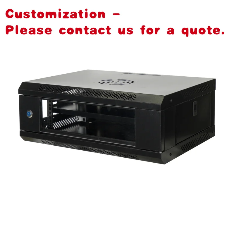 

custom.Custom 4U Metal Cabinet 19 Inch Wall-Mounted Data Center CCTV Server Rack 6U Floor Standing Server Rack