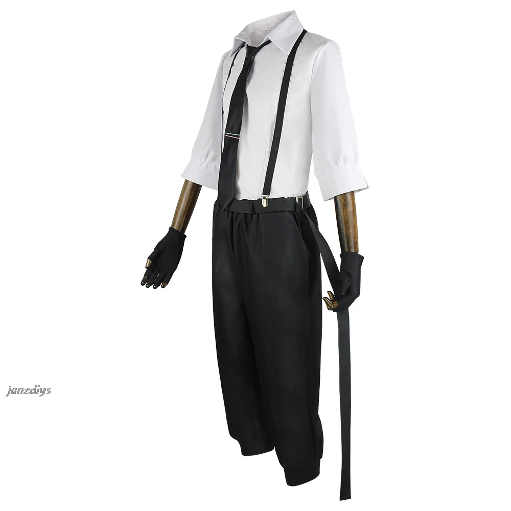 Nakajima Atsushi Cosplay Kostuum Shirt Broek Pruik Nakajima Atsushi Volledige Set Met Outfits Pruik Voor Comic Con