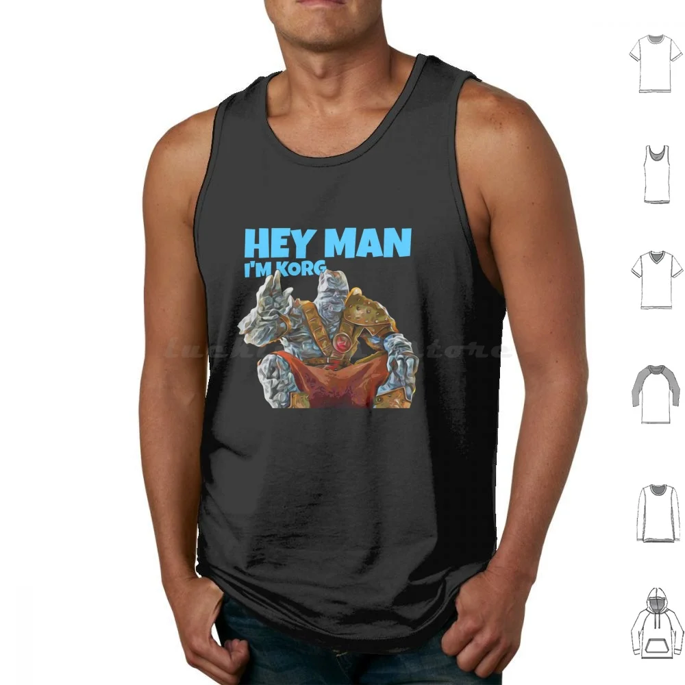 Hey Man Im Korg Tank Tops Print Cotton Korg Ragnarok Fan Waving Hey Man Were About To Jump On That Giant Spaceship Wanna