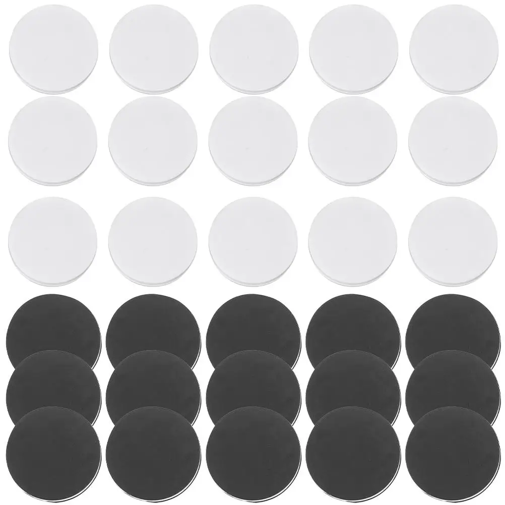 

30 Pcs Chess Piece Replacement Accessories White Round Replacements Backgammon Board Game Baby