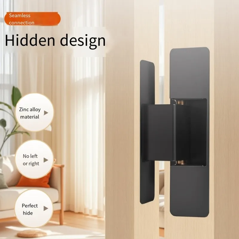 JHD Invisible Cross Door Hinge 2D Adjustable Concealed Hinge For Narrow Frame Aluminum Doors