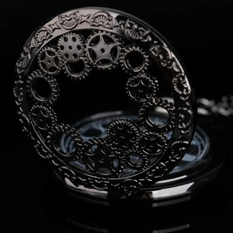 الرجعية شخصية الجوف والعتاد ساعة جيب كوارتز الأرقام العربية الرومانية قلادة قلادة الرجال النساء طالب الهدايا