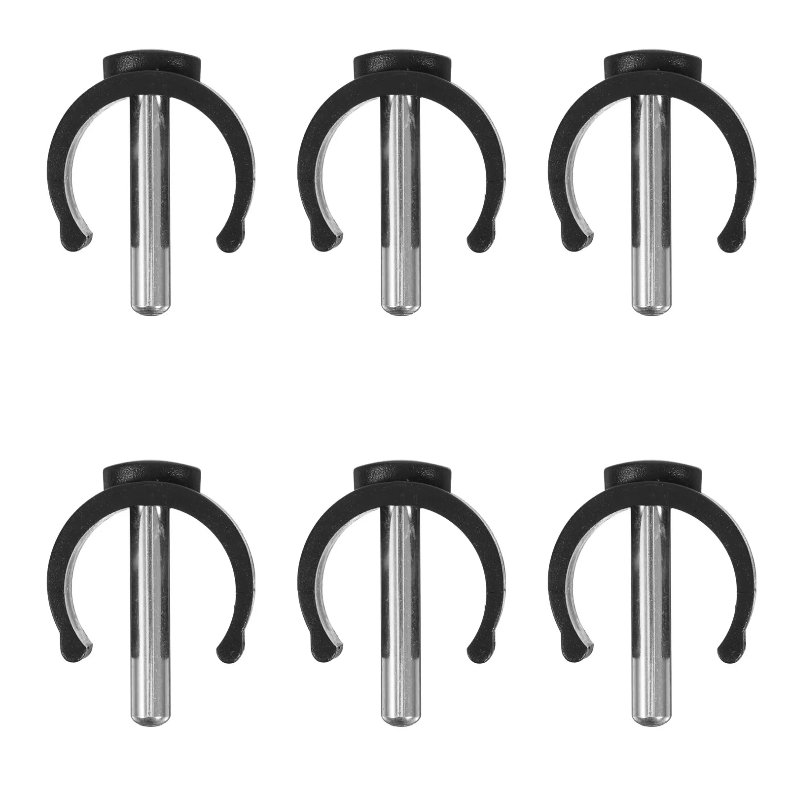 6Pcs Versatile C-Shape Cane Holder Clips for Seniors Mobility Aids Crutch Accessories Walker Replacement Parts Anti-Slip Walking