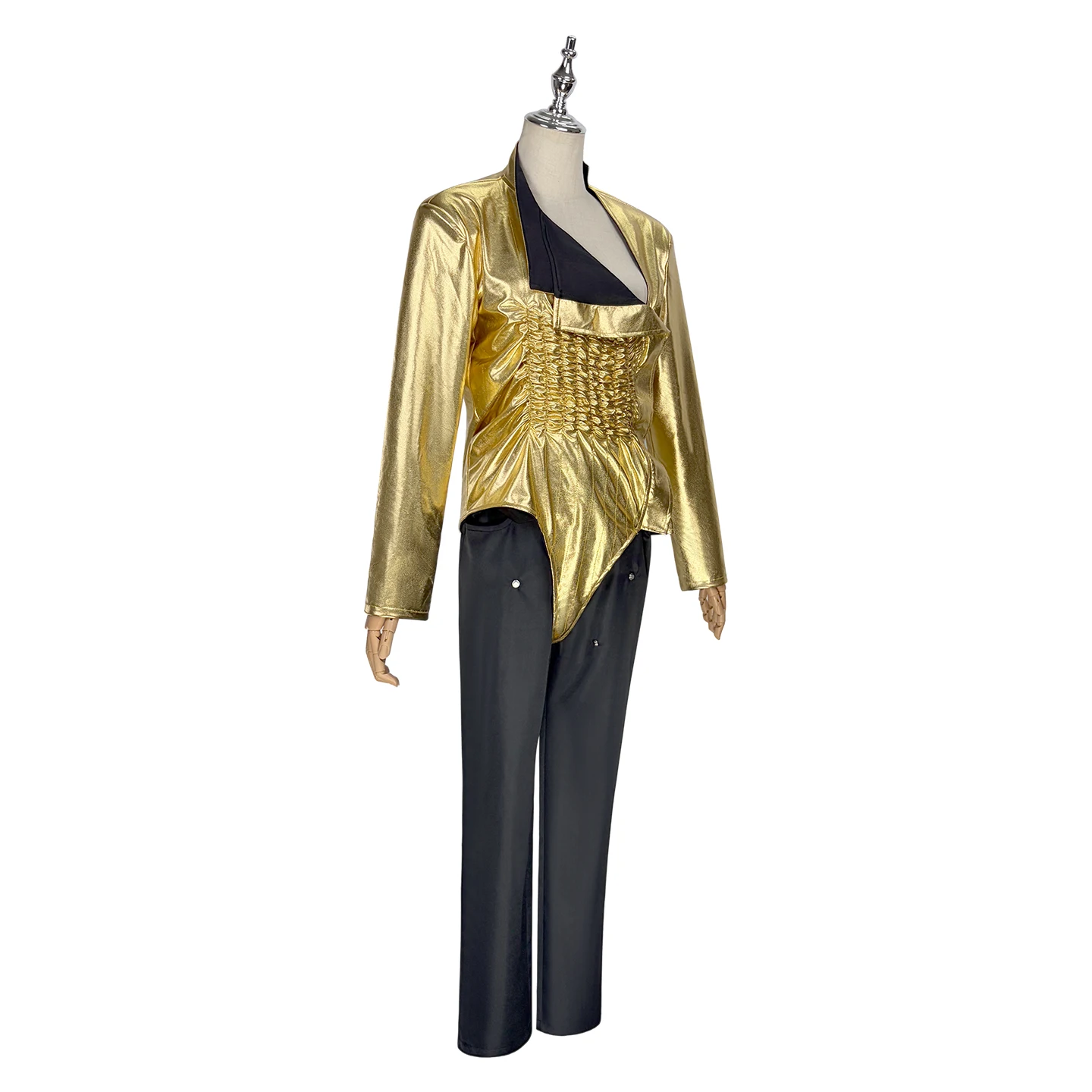 Adult Michael Jackson Cosplay BAD Dangerous Jam Golden Bodysuit Costume Impersonator Dance Cover Party Outfit Jumpsuit Uniform view 4