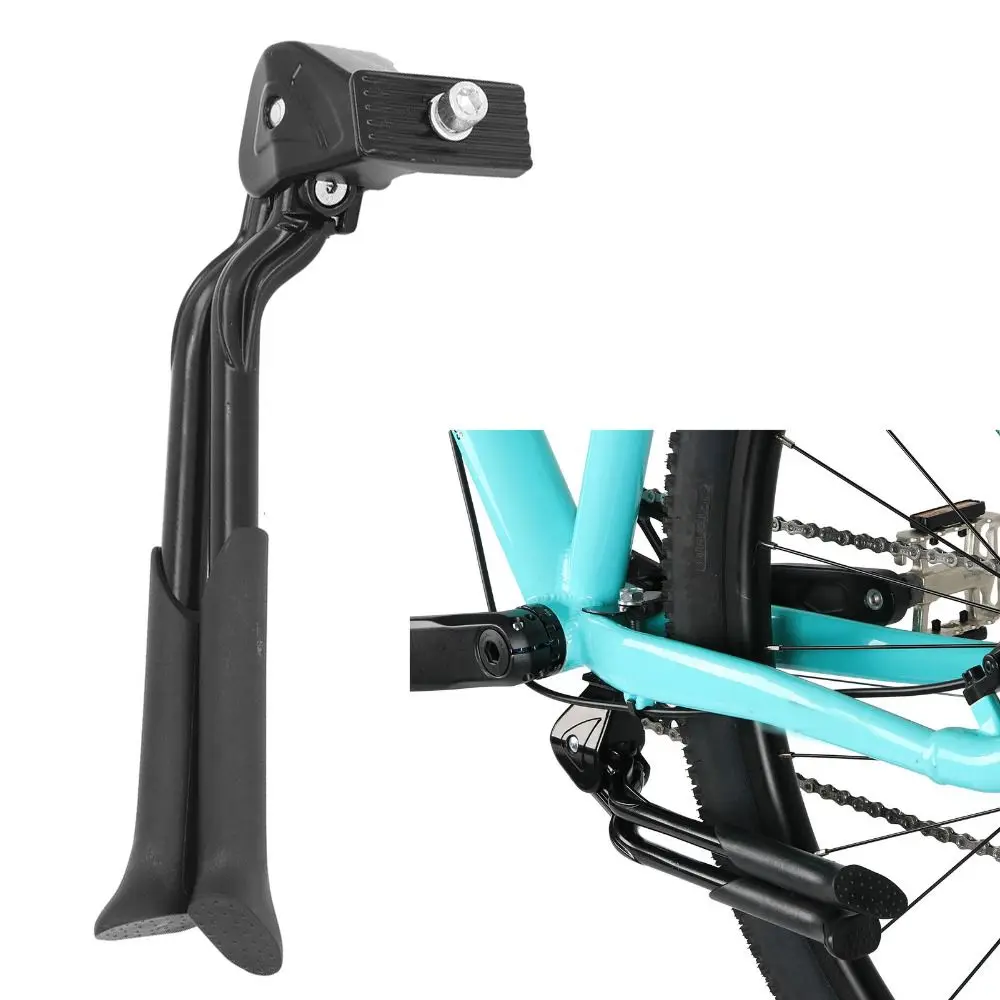 

Aluminum Alloy Bike Kickstand 7‑hole Height Adjustment Foldable Center Mount Bike Stand Easy Installation Anti-Slip