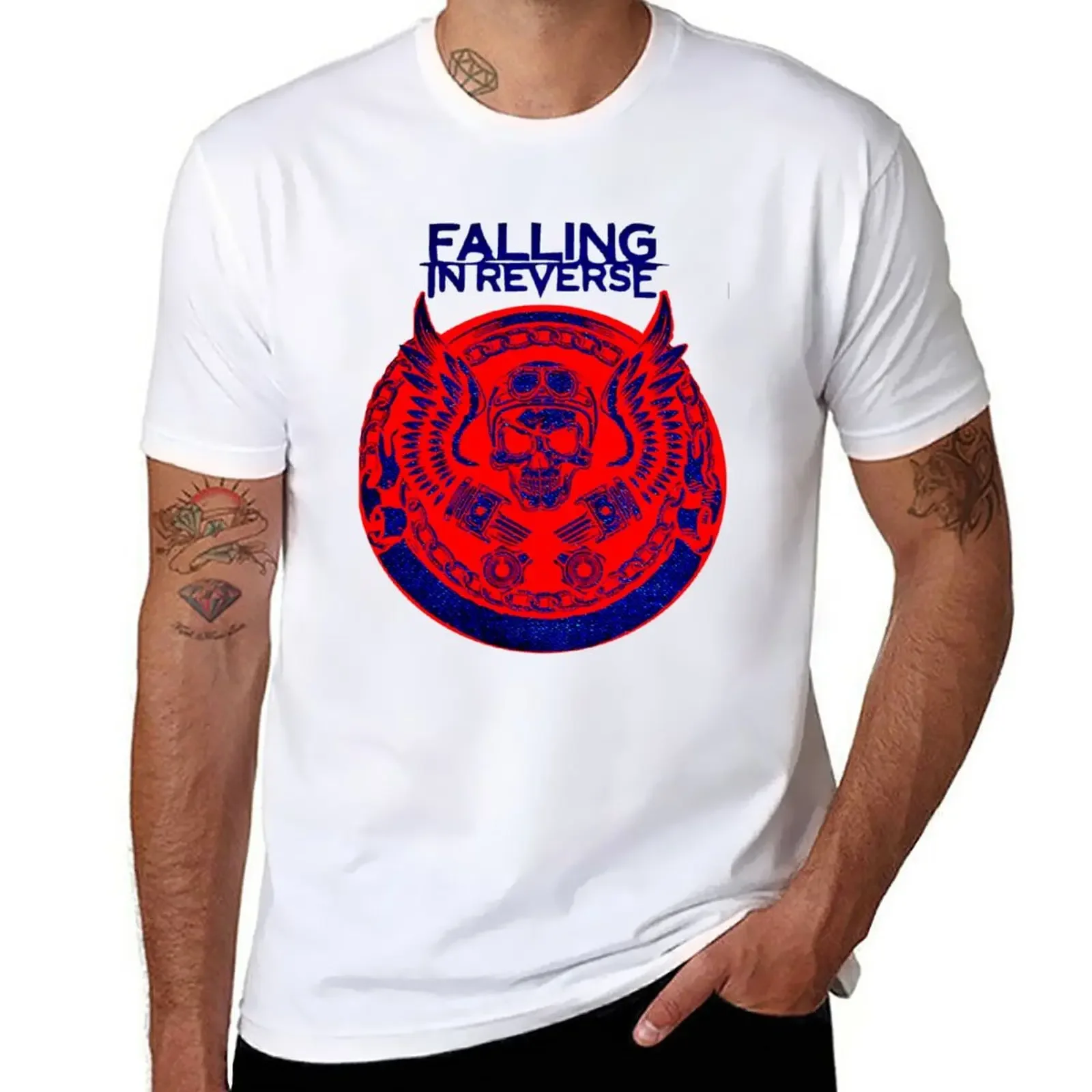 

New falling in revrese falling in revrese falling in revrese T-Shirt sports fan t-shirts hippie clothes oversized t shirt men