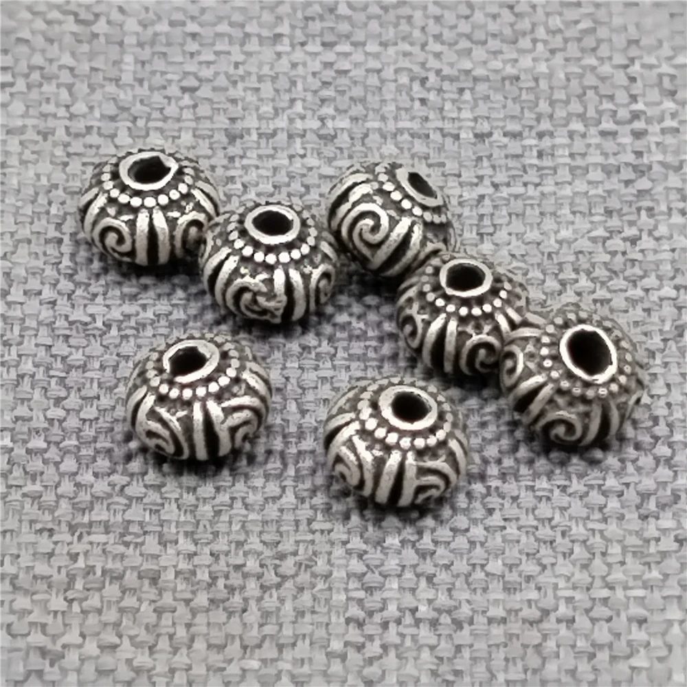 

6pcs of 925 Sterling Silver Small Spiral Swirl Lantern Beads for Bracelet Necklace 4.5mm