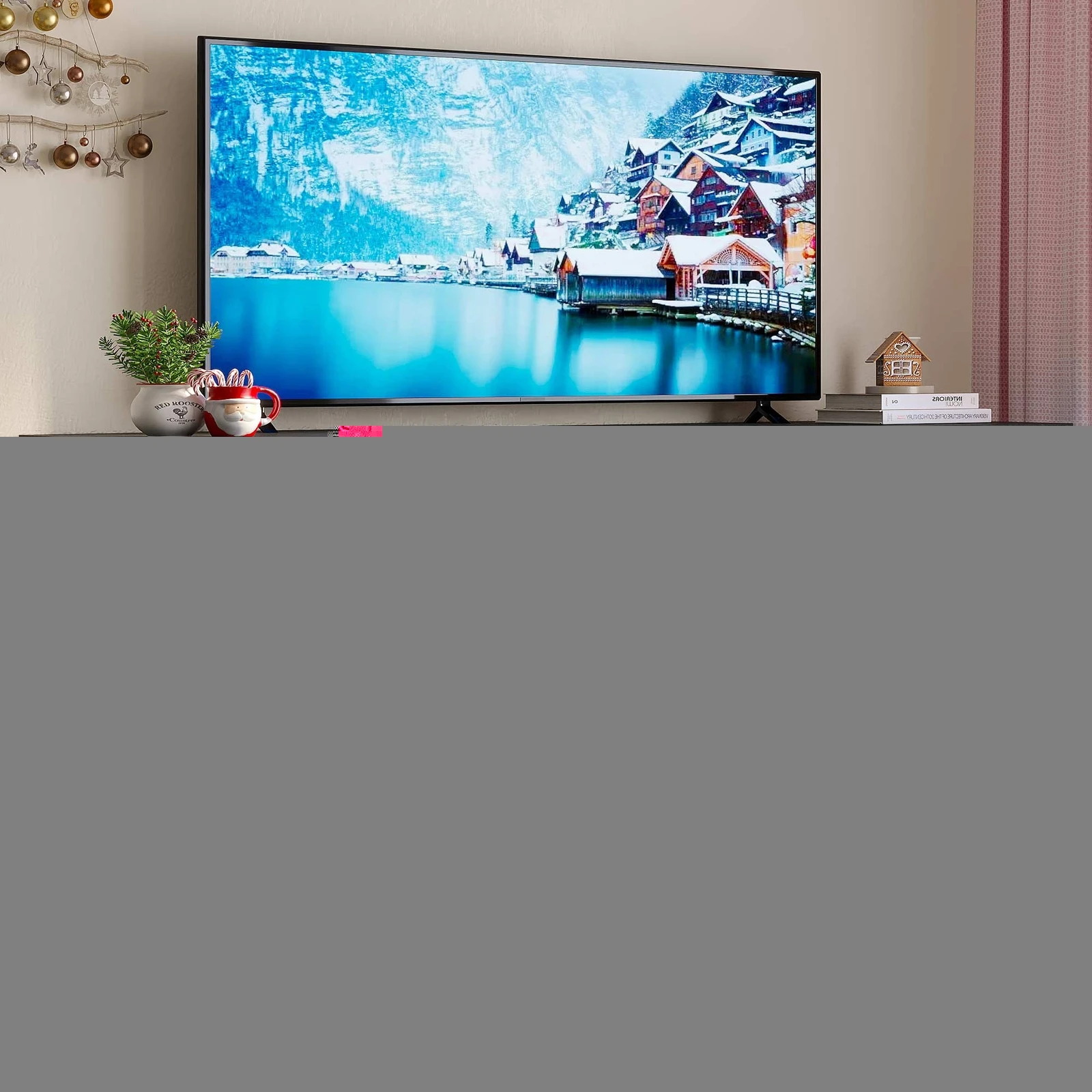 

TV Stand with LED Lights & Power Outlets For 65/60/55 Inch Entertainment Center
