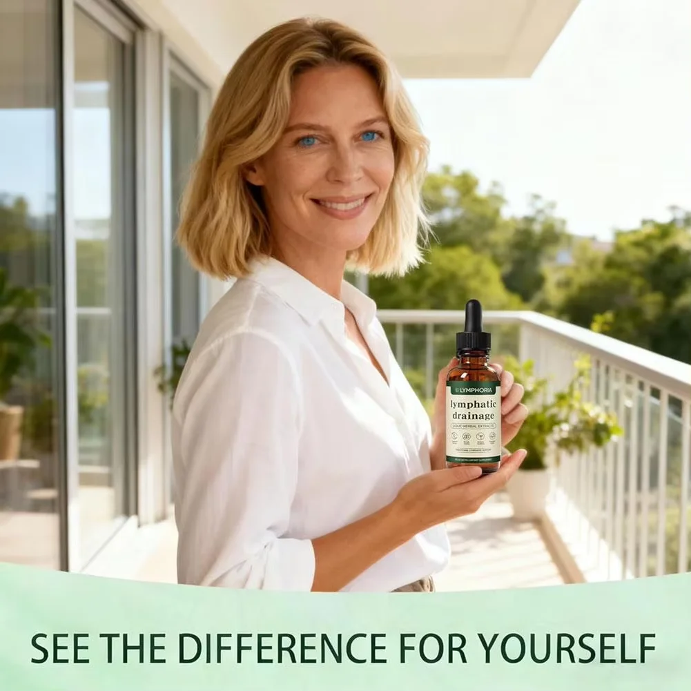 Lymphatic Drainage Liquid Drops - Immune & Lymph System Support Supplement Natural Herbal Blends Promotes Lymph Circulation & Re