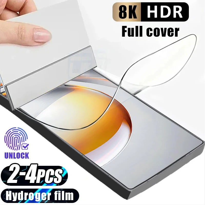 

2-4Pcs Full Cover Clear Hydrogel Film for ZTE nubia Z80 Ultra Z70 Z60 Screen Protector for ZTE nubia RedMagic 11 10 9 Pro+ Film