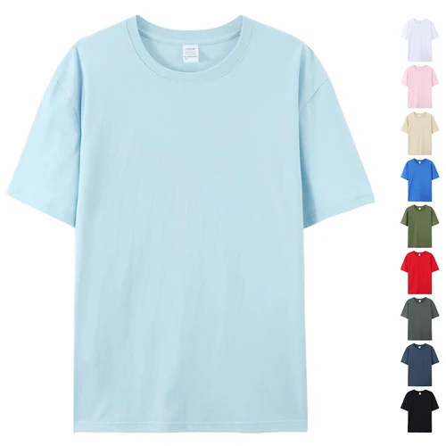 Blank 100% Cotton Unisex Tshirts Wholesale Round Neck Men T Shirt High Quality Short Sleeve T-shirt For Men Poleras De Hombre