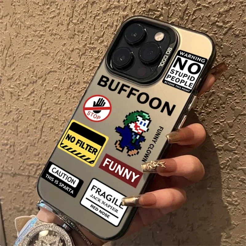 Clown Buffoon Pattern Case for Samsung A73 A72 A55 A54 A53 A35 A34 A33 A32 A30 A24 A23 A22 5G Matte J-JokerS Shockproof Cover