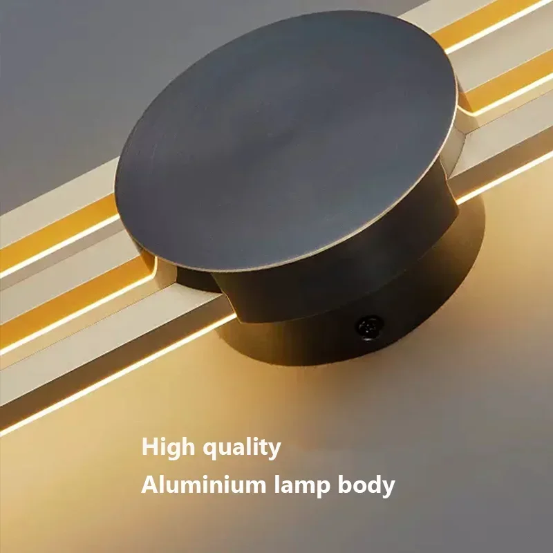 LED Modern Long Wall Lamp for Living Dining Room Loft Wall Mounted Sconce Decoration Bedroom Bedside Light Staircase Fixture